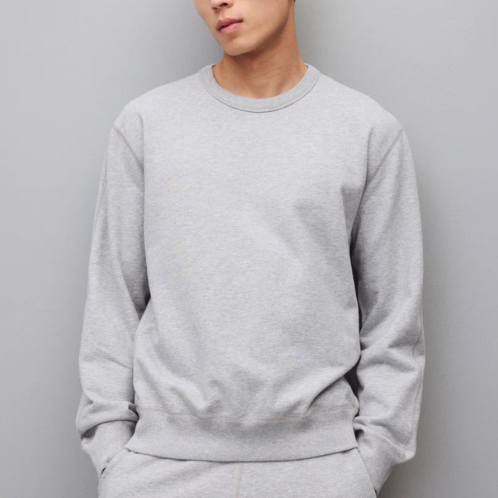 Reigning Champ Men's Gray Midweight Terry Crew